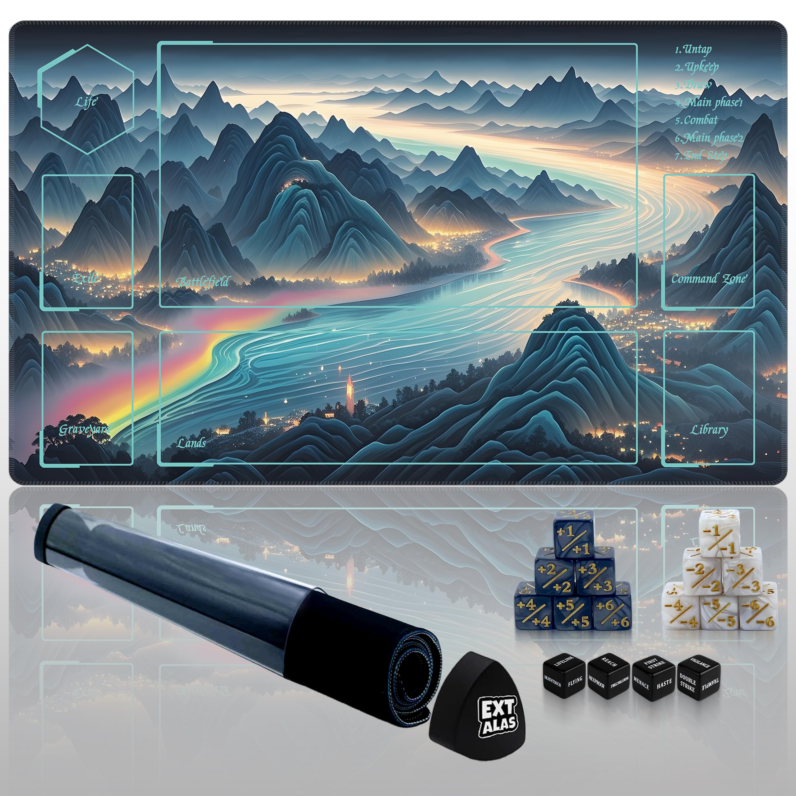 Extalas MTG Playmat front view with vibrant artwork for immersive battles