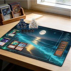 Extalas MTG Playmat Moonlit Coast travel-ready design supports home or on-the-go gaming