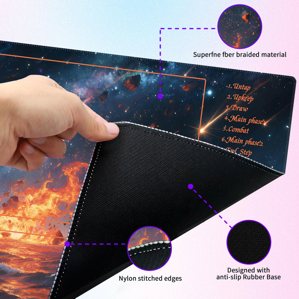 Extalas MTG playmat with non-slip base for stable gameplay