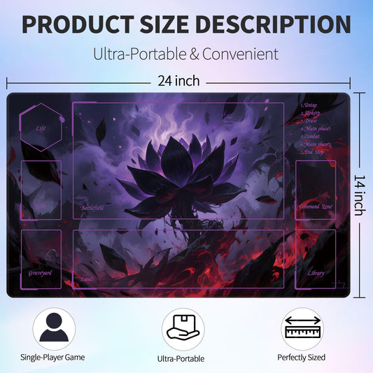 Extalas MTG Playmat non-slip base keeps gameplay steady on any table surface.