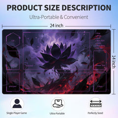 Extalas MTG Playmat non-slip base keeps gameplay steady on any table surface.