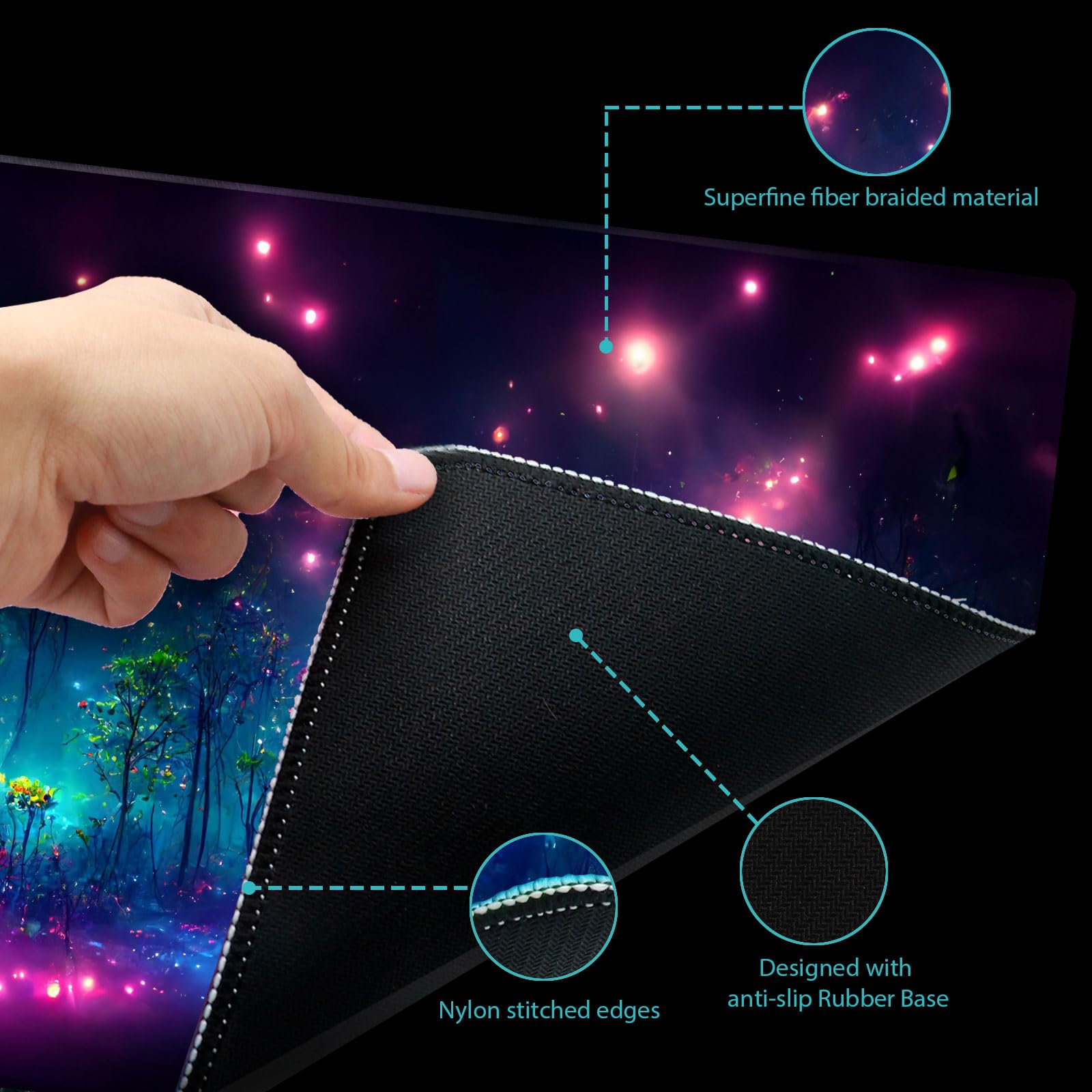 Extalas non-slip base prevents mat shifting during intense duels.