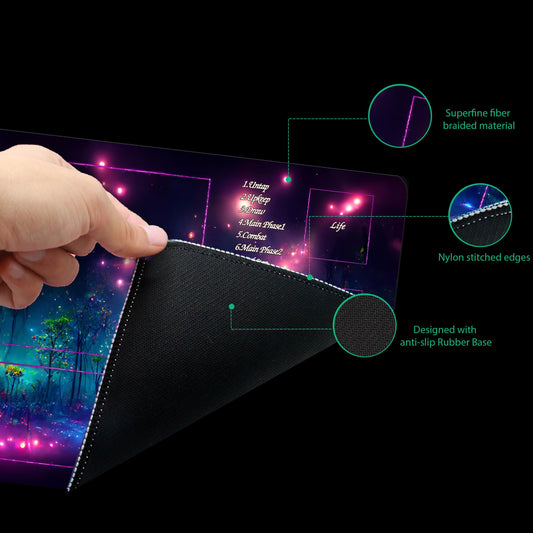 Extalas MTG Playmat non-slip base prevents slippage during intense matches.