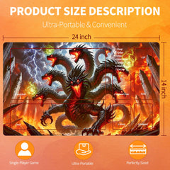 Extalas MTG playmat with non-slip base prevents shifting during play.