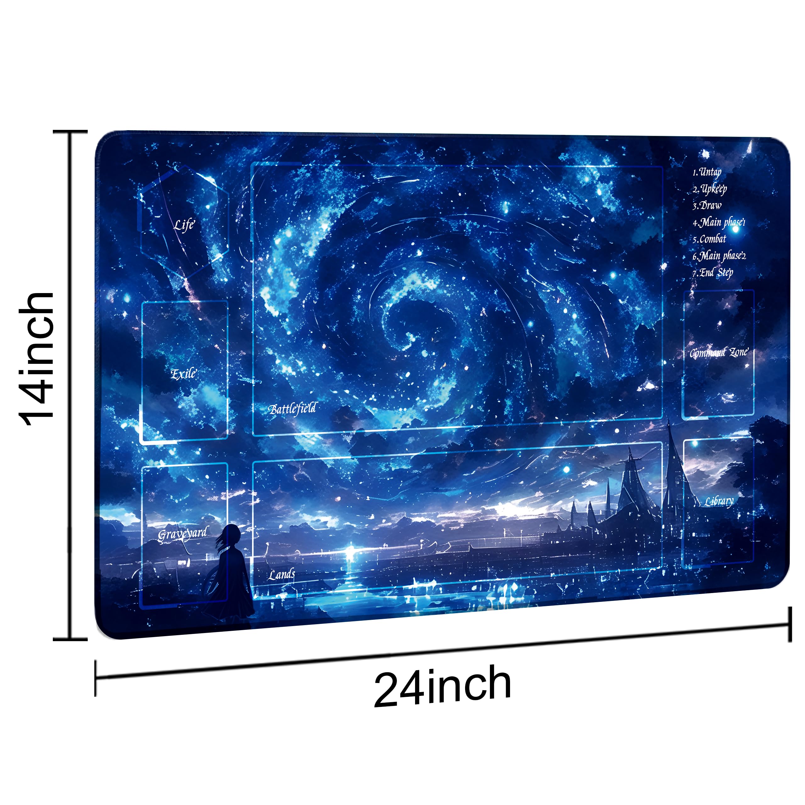 Extalas MTG Playmat Starry Sky close-up detail showing vibrant artwork for immersive gameplay.