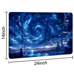 Extalas MTG Playmat Starry Sky close-up detail showing vibrant artwork for immersive gameplay.