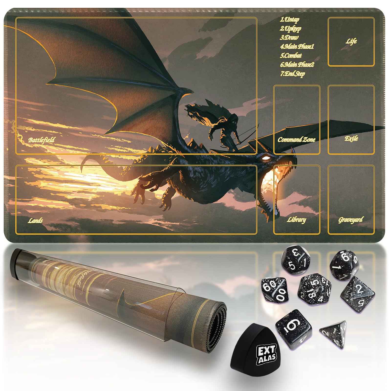 Extalas MTG Playmat surface with detailed art for immersive battles
