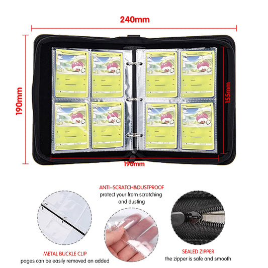Extalas OPCG binder with four-pocket pages holds 400+ cards for organized play.