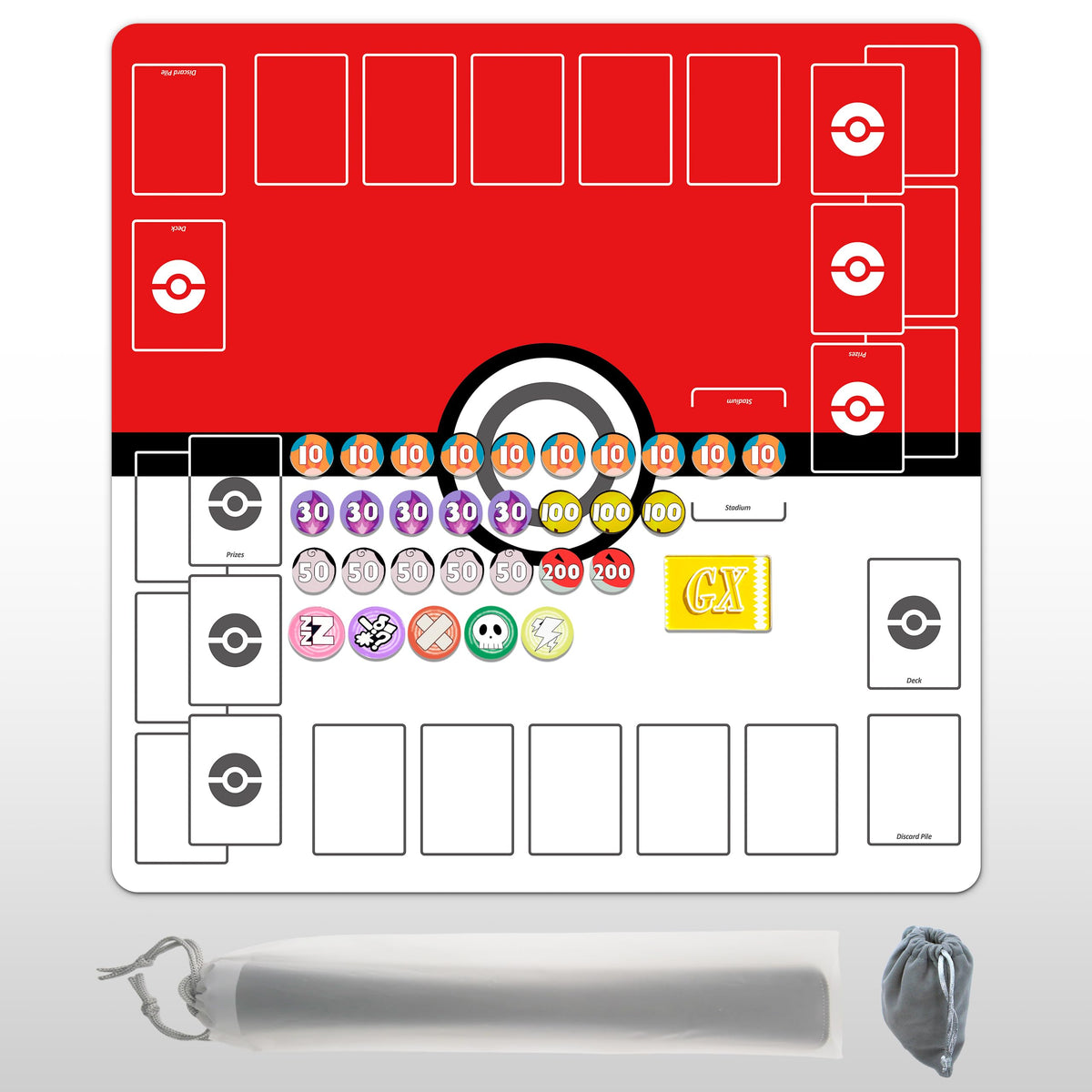 Extalas playmat 2-player layout for clean setup and quicker battles