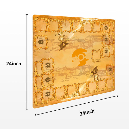 Extalas playmat with damage counters enables clear battle state tracking.
