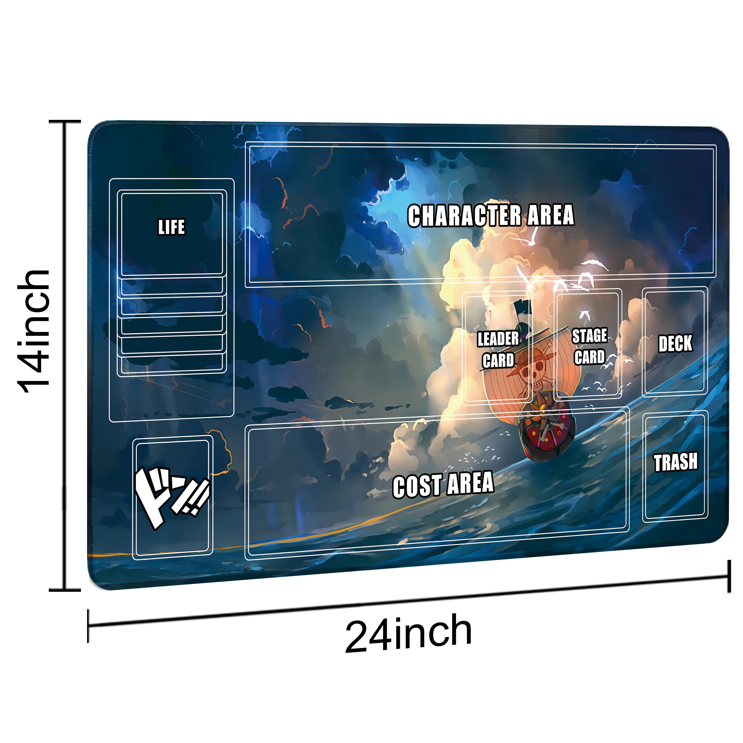 Extalas Playmat non-slip base keeps cards steady