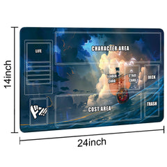 Extalas Playmat non-slip base keeps cards steady