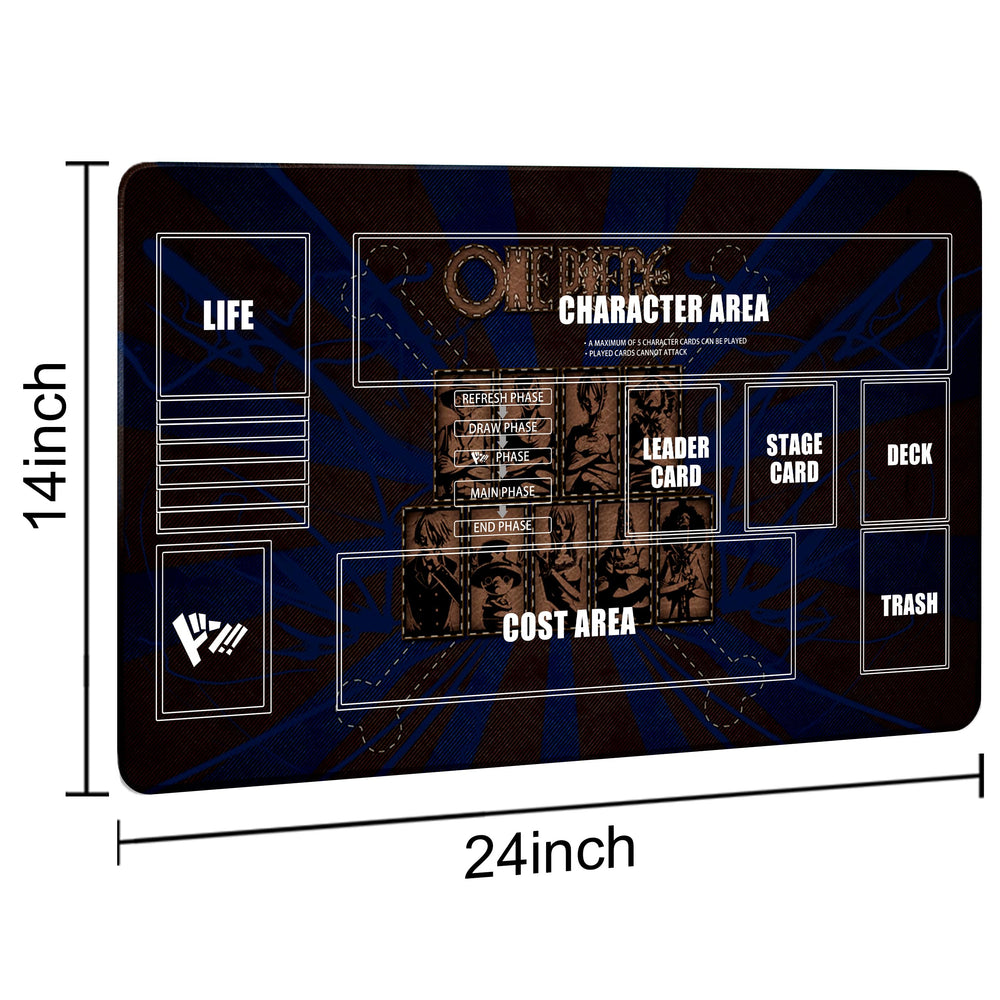Extalas playmat with zone design keeps cards neatly organized during practice