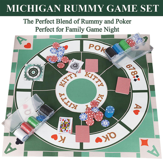 Extguds two chip boxes with 200 pieces in five denominations support varied bets.