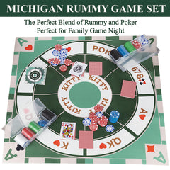 Extguds two chip boxes with 200 pieces in five denominations support varied bets.