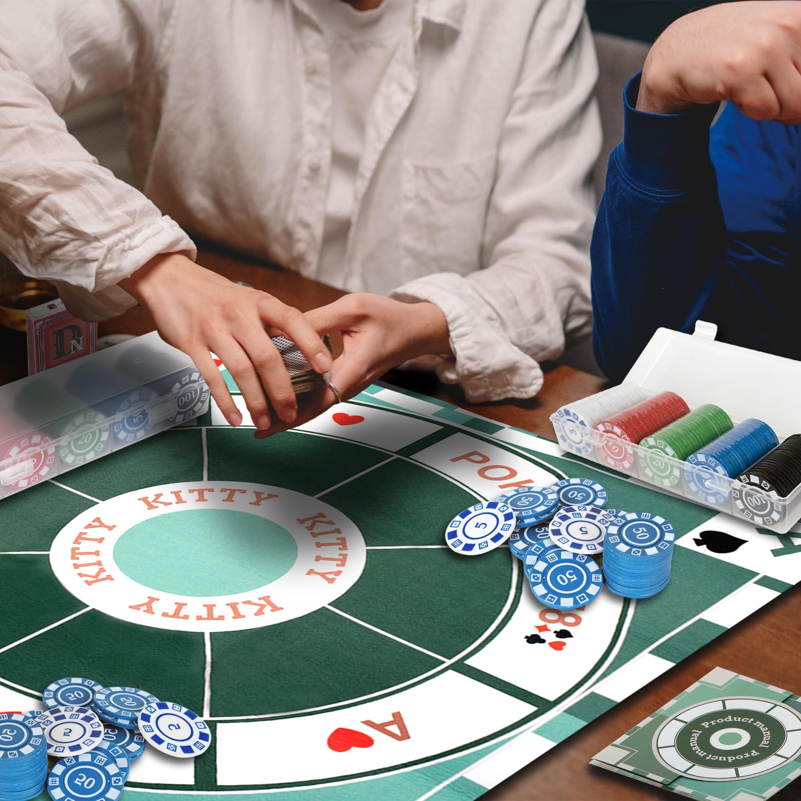 Extguds table-ready setup on any surface for versatile family evenings.
