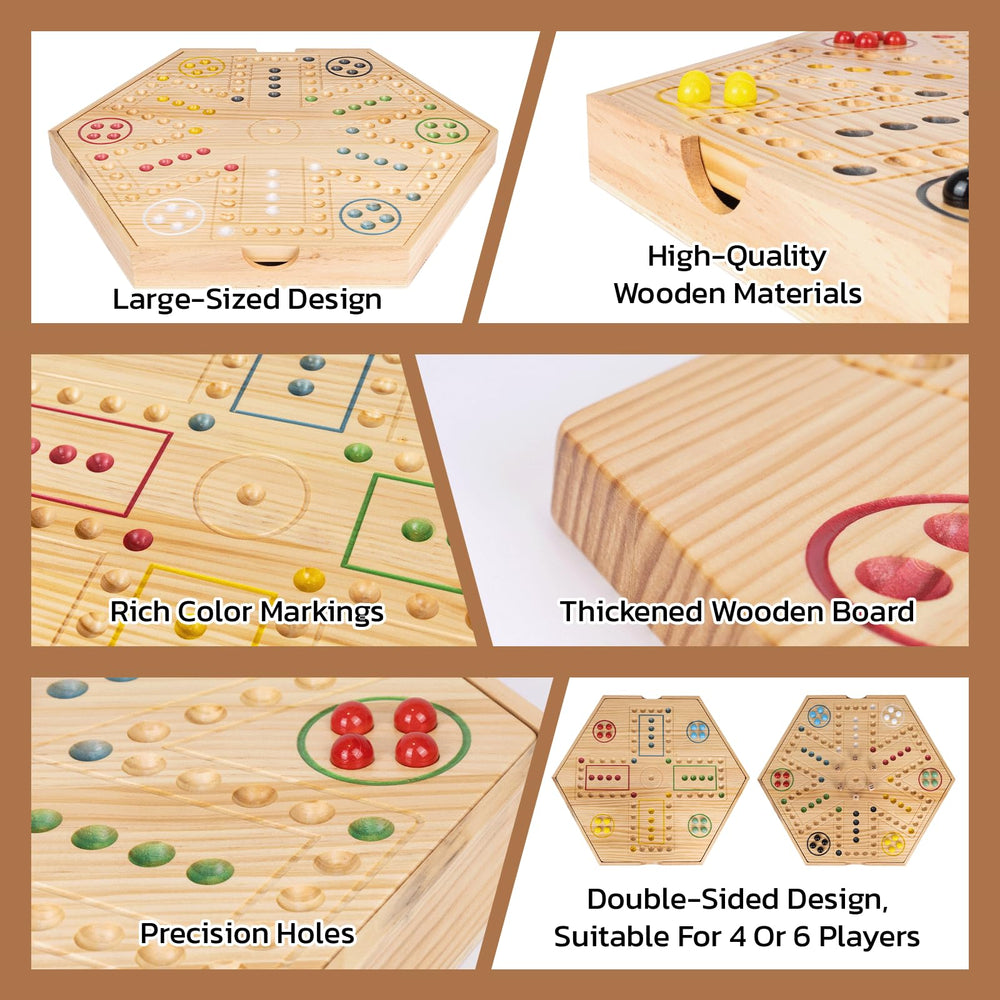 Extguds Wahoo board game includes eight dice for fast-paced rounds.