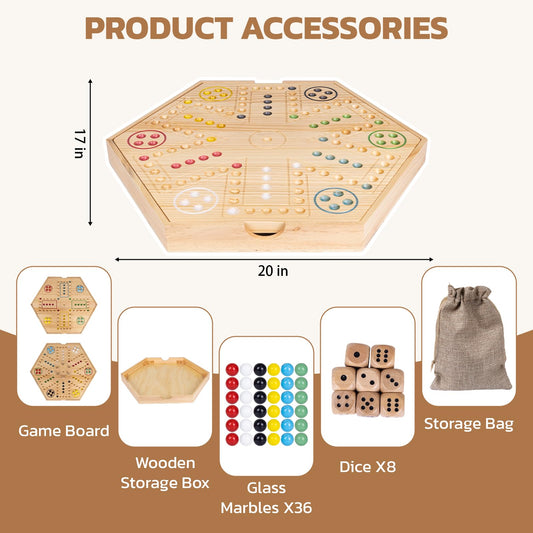 Extguds Wahoo board game wooden storage box keeps components organized.