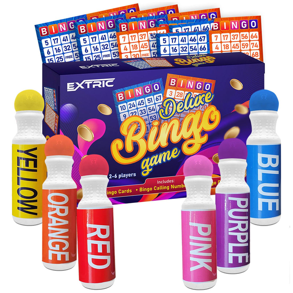 EXTRIC Bingo Game daubers for precise, mess-free marking during family play.
