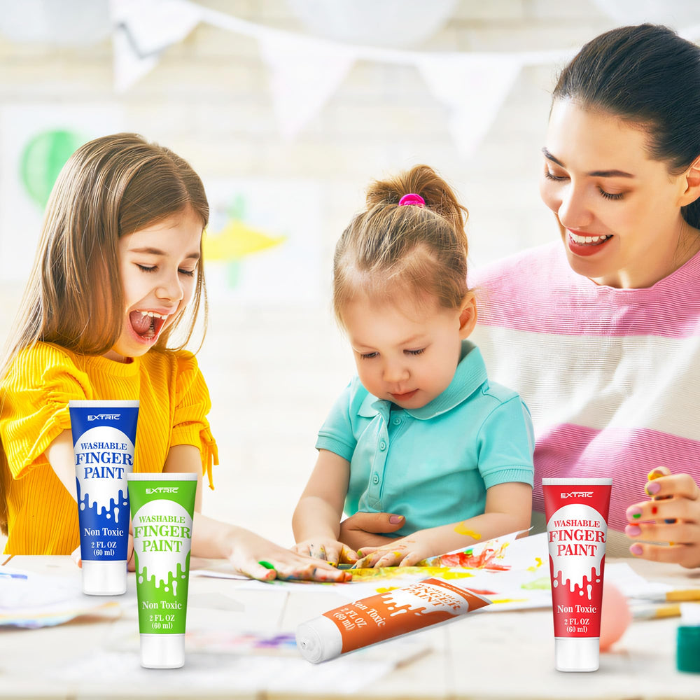 EXTRIC washable paints make a thoughtful gift for toddlers and classrooms.