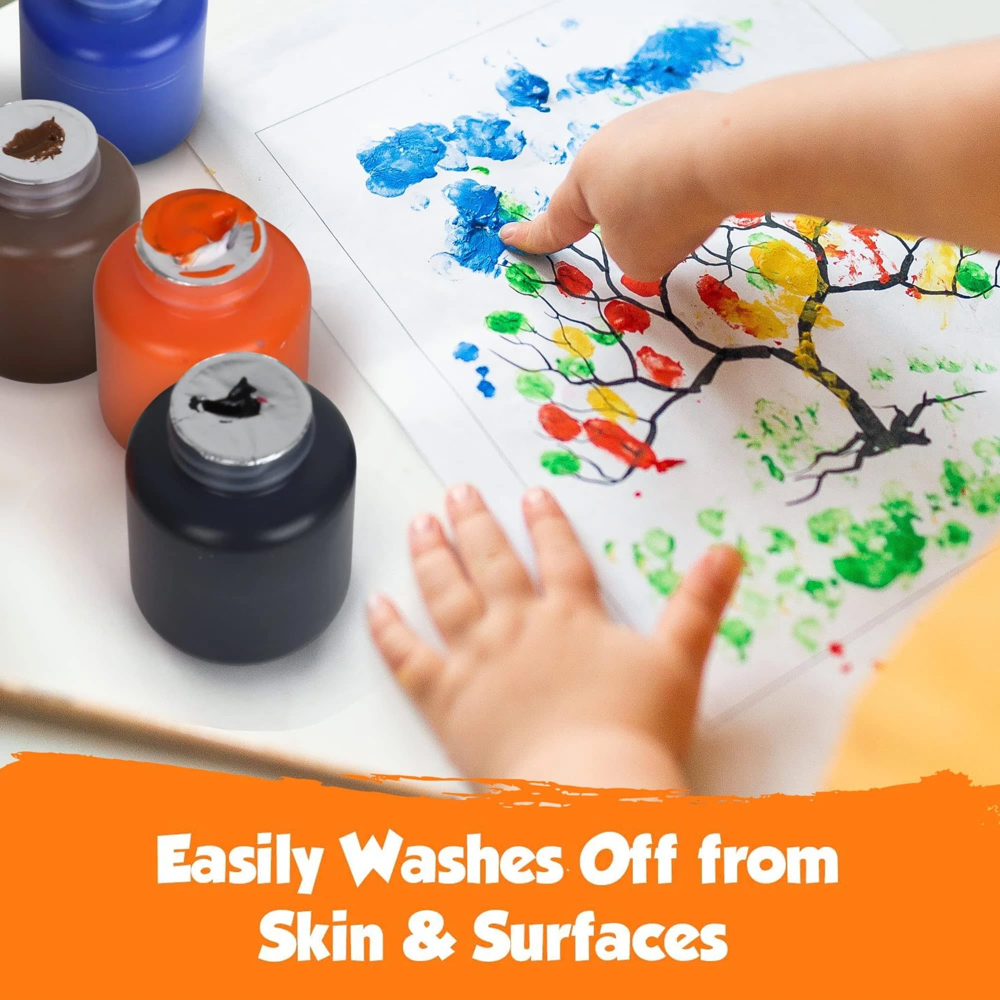 EXTRIC Tempera Paint 2 oz bottles non-toxic and water-based for safe art time