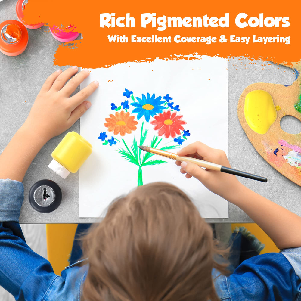 EXTRIC Toddler Finger Paint Set supports messy play with easy wash-off colors