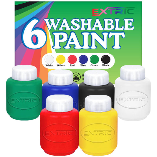 EXTRIC washables six-color paint bottles for kids art projects