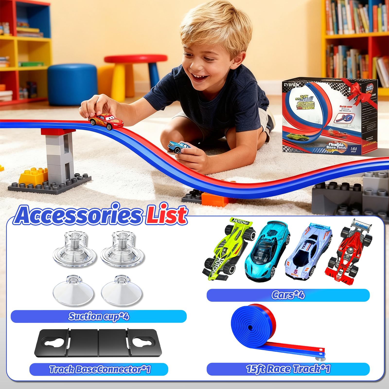 A thoughtful EYEFEAT gift for kids aged 3+ who love racing.