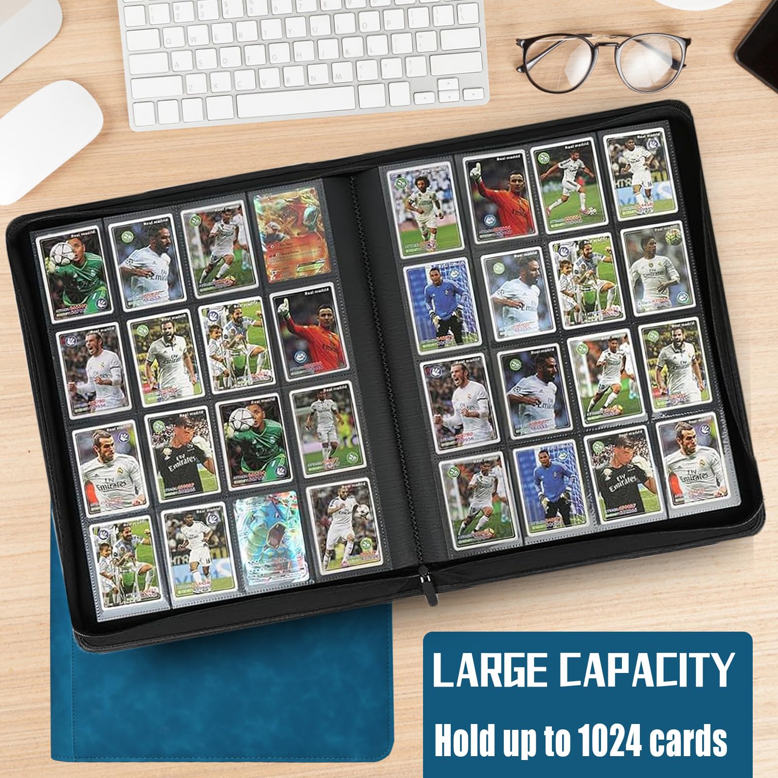 EYEGLEAM colorful zip and binding options suit personal style while keeping cards organized.