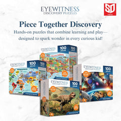 Eyewitness Discovery Puzzle african elephant image enhances spatial reasoning with large pieces.