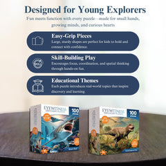 Eyewitness Discovery Puzzle javan rhinoceros image invites careful placement and storytelling.