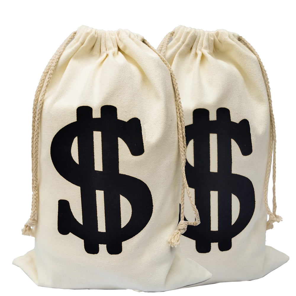 Eyllaaoo 2-pack money bags with drawstring closure for secure, reusable gifting and play.