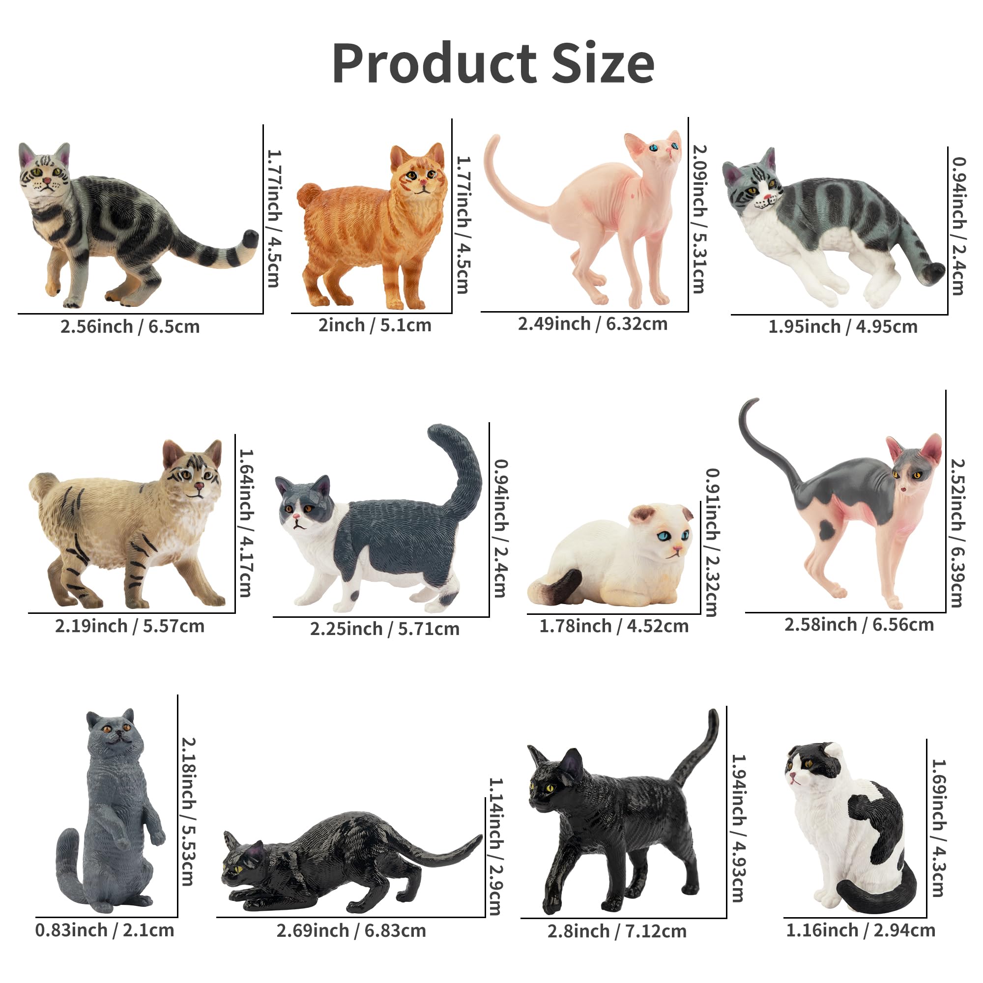 EYSCOTA Scottish Fold figurine highlighting distinctive ears for play and decoration.