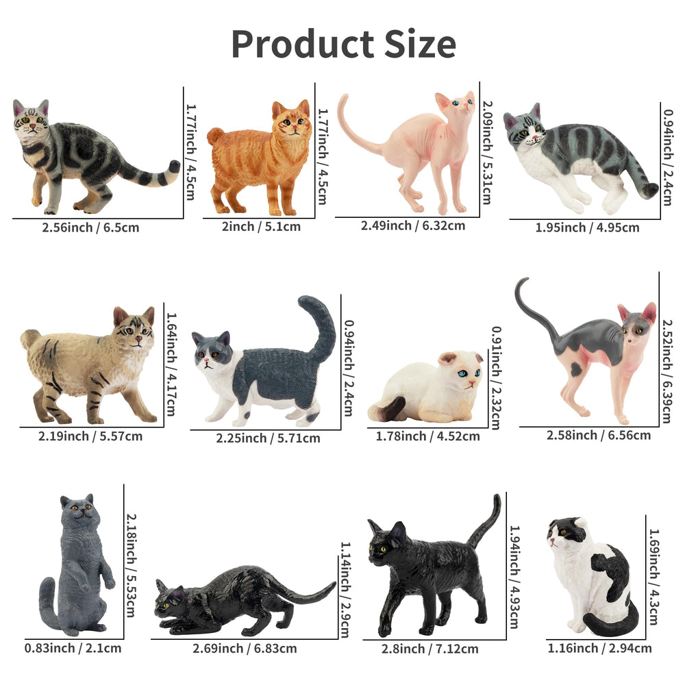 EYSCOTA Scottish Fold figurine highlighting distinctive ears for play and decoration.
