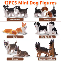 EYSCOTA border collie figurines in dynamic poses for educational crafts