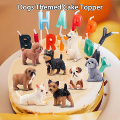 EYSCOTA dog figurines mini-puppies collection for crafts and learning