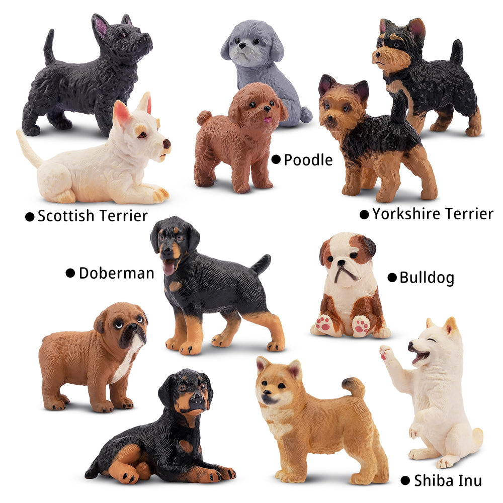 EYSCOTA dog figurines Shiba Inu pair with expressive details for storytelling