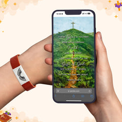 EYxsaxenk NFC Bible Verse Bracelet spiral patterns design encourages mindfulness on the go.
