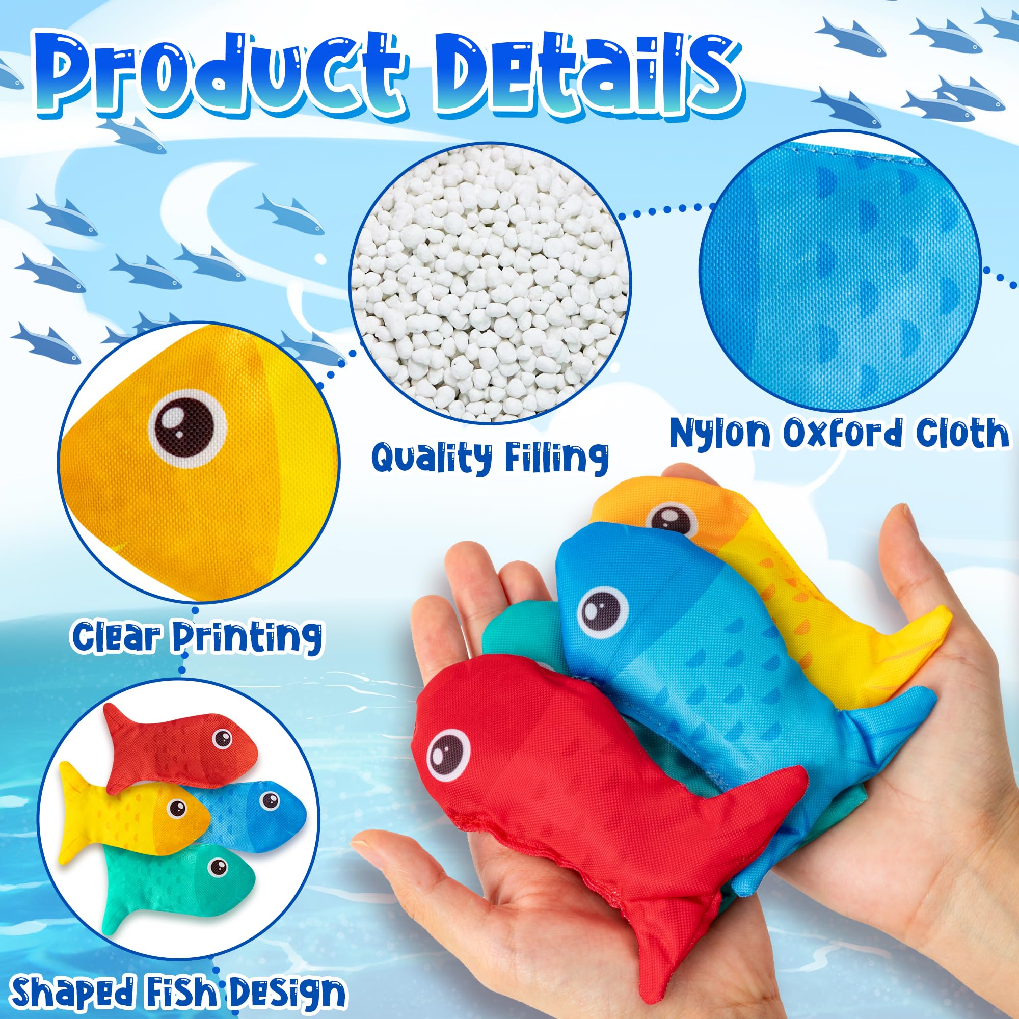 EYxsaxenk fish beanbags for outdoor or indoor use, supporting active play.