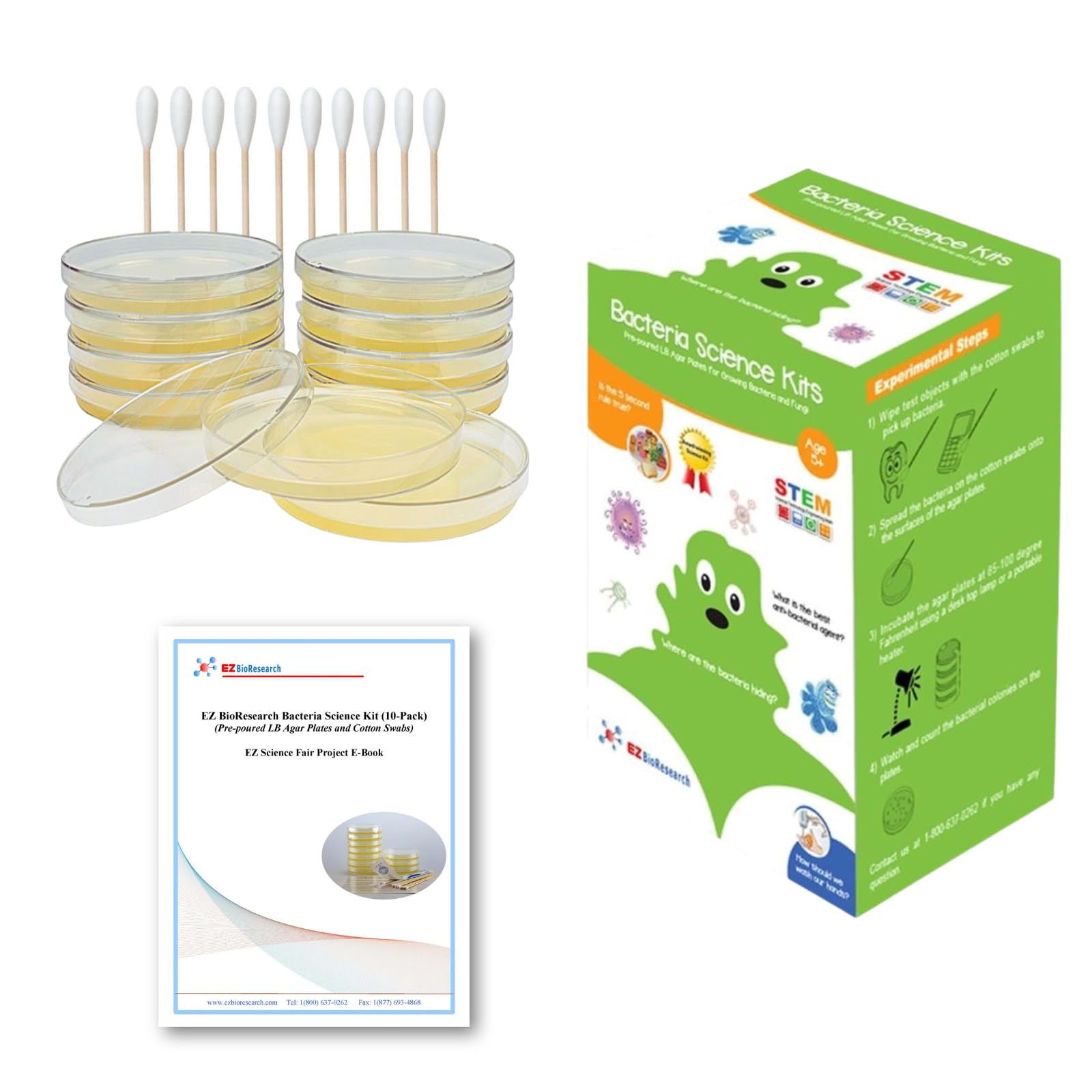EZ BioResearch prepoured LB-agar plates for classroom experiments