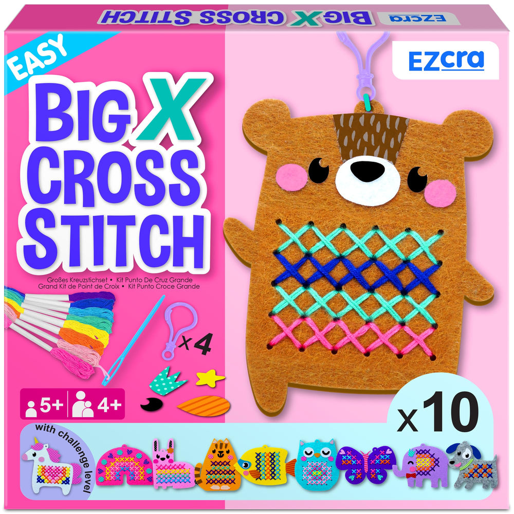 EZCRA beginner needlepoint kit for kids with unicorn project, beginner-friendly and engaging