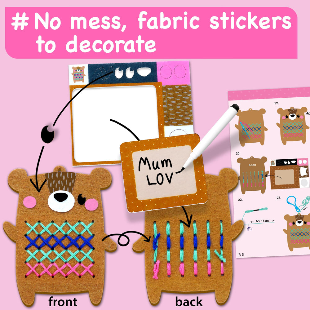 EZCRA mess-free craft kit for kids with clear, tidy crafting setup