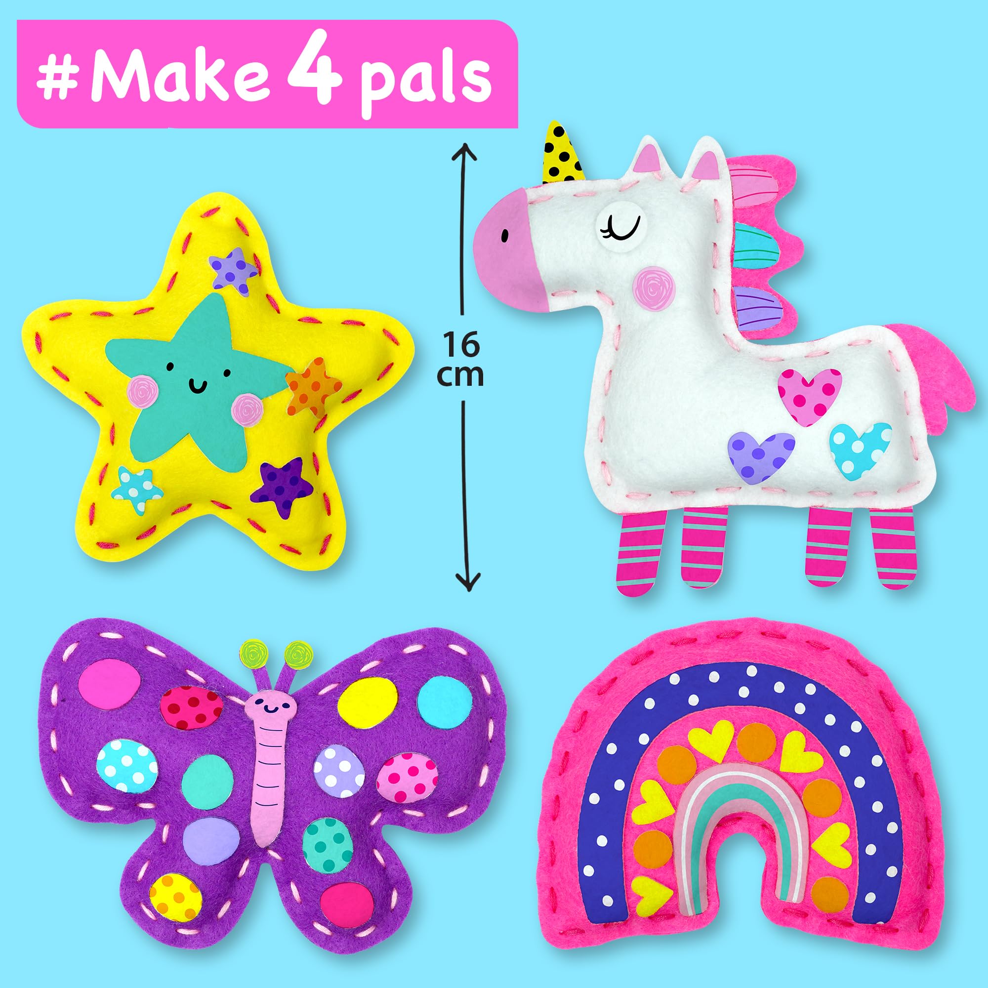 EZCRA Unicorn sewing kit with pre-punched holes supports safe, mess-free learning.