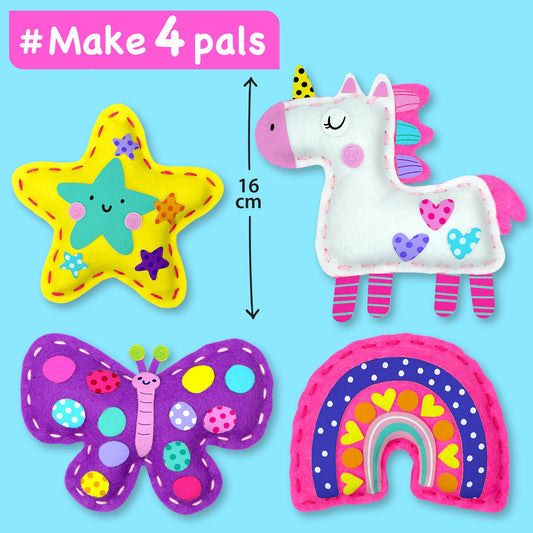 EZCRA Unicorn sewing kit with pre-punched holes supports safe, mess-free learning.