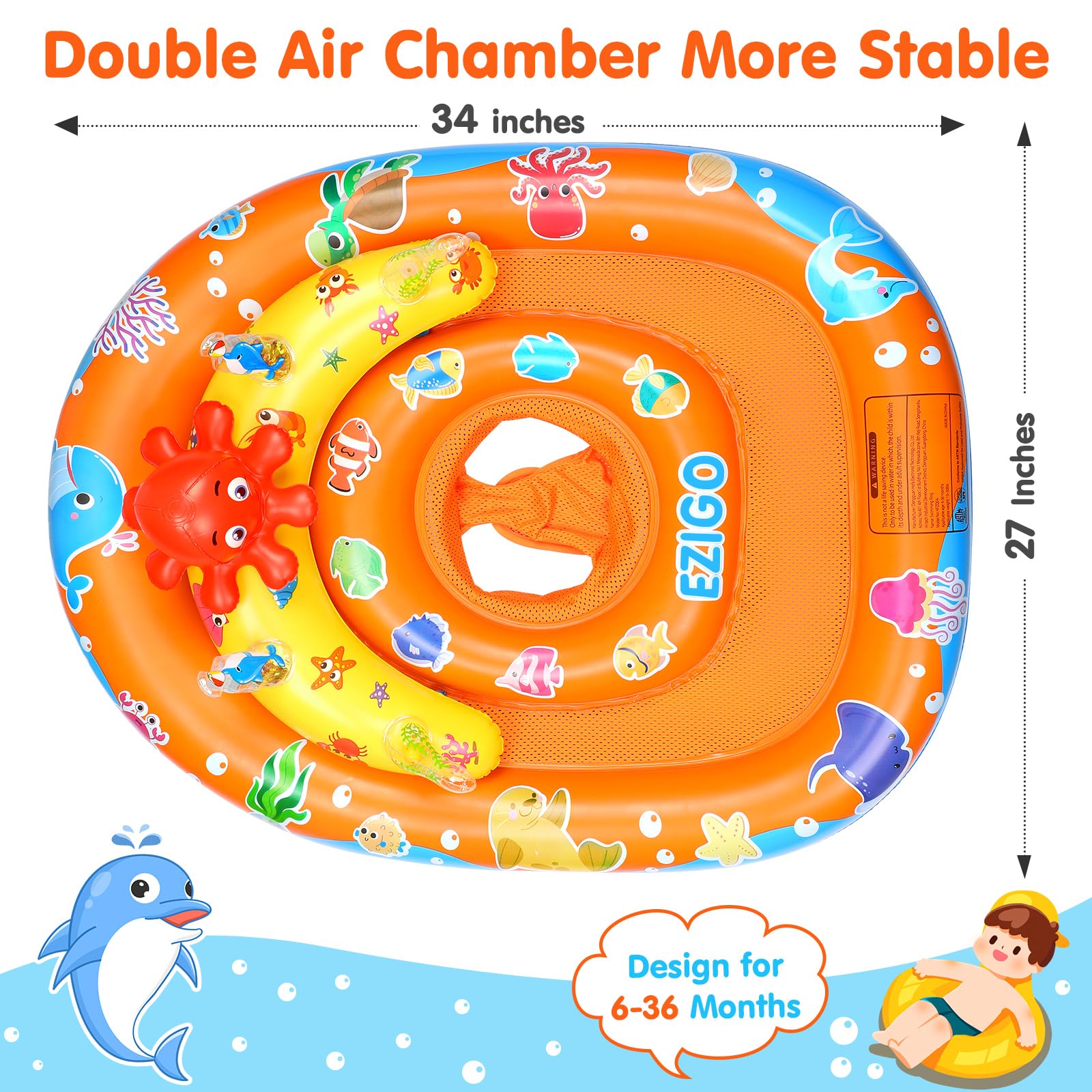 EZIGO BPA-free PVC material used for safe baby water time