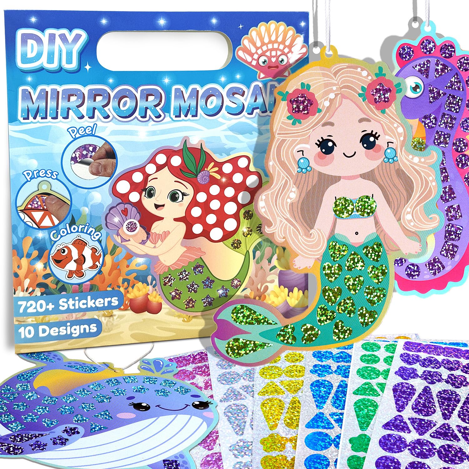 EZKITS4KIDZ mirror mosaic mermaid design sparks imagination during craft time