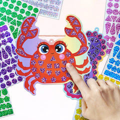 EZKITS4KIDZ shiny stickers brighten mosaics with holographic effects
