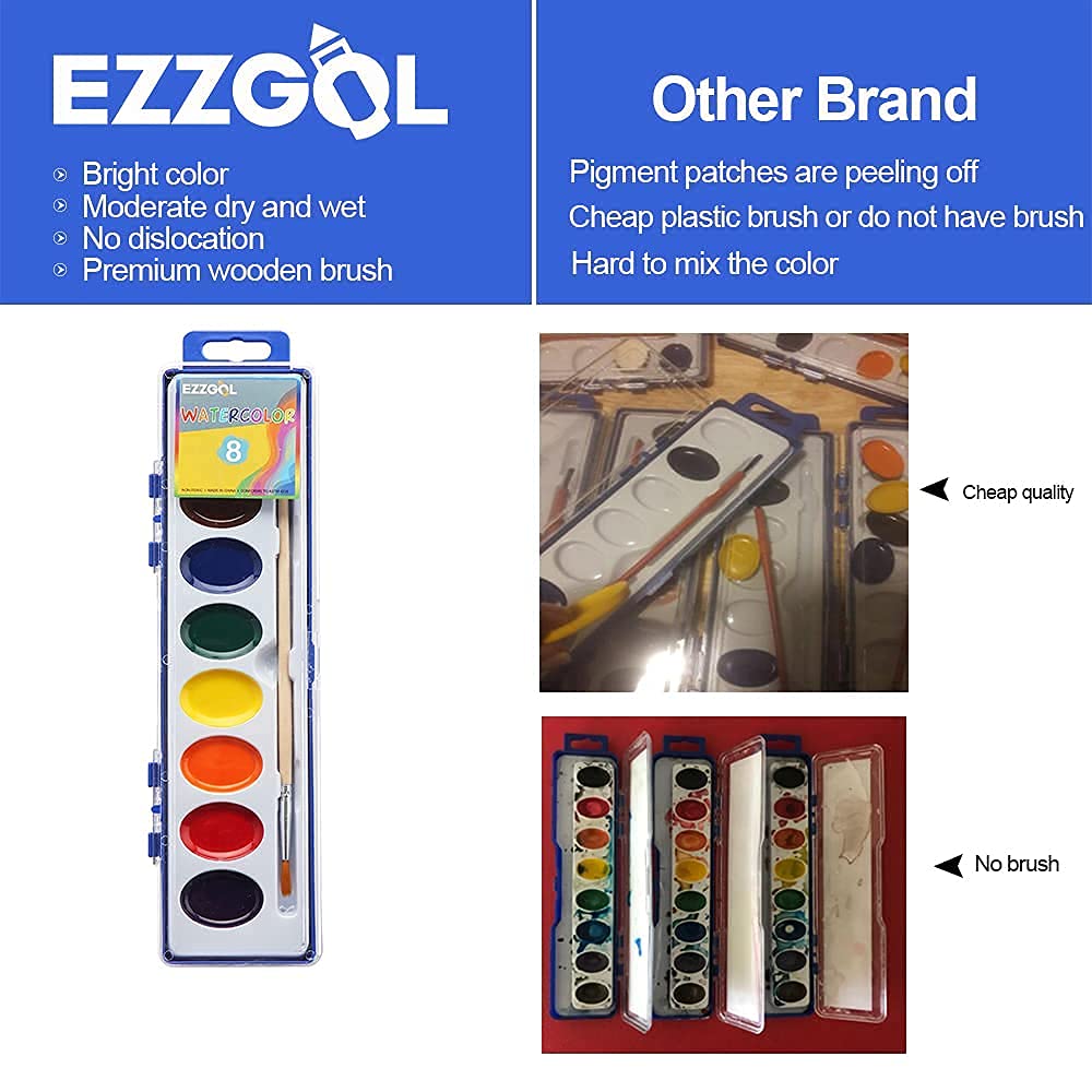 Ezzgol accessories pack keeps brushes and paints neatly organized.
