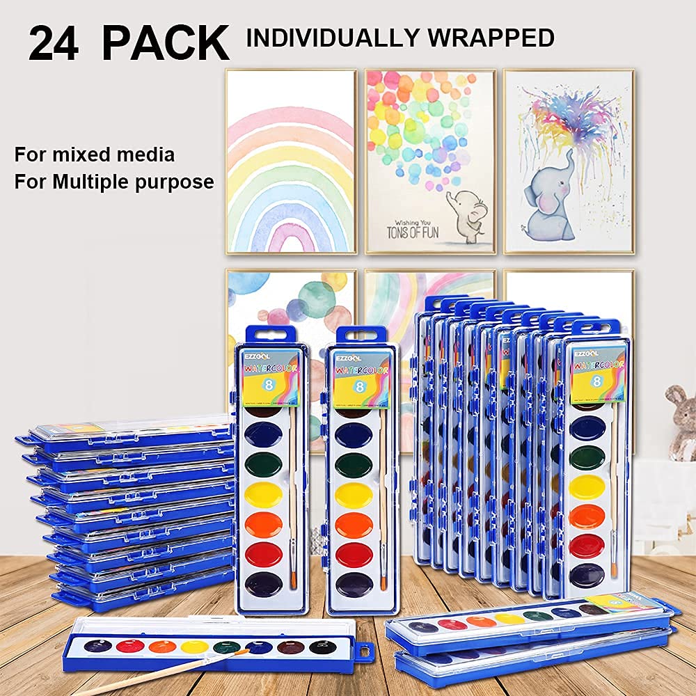 Washable Ezzgol watercolors for kids, easy to clean after activities.