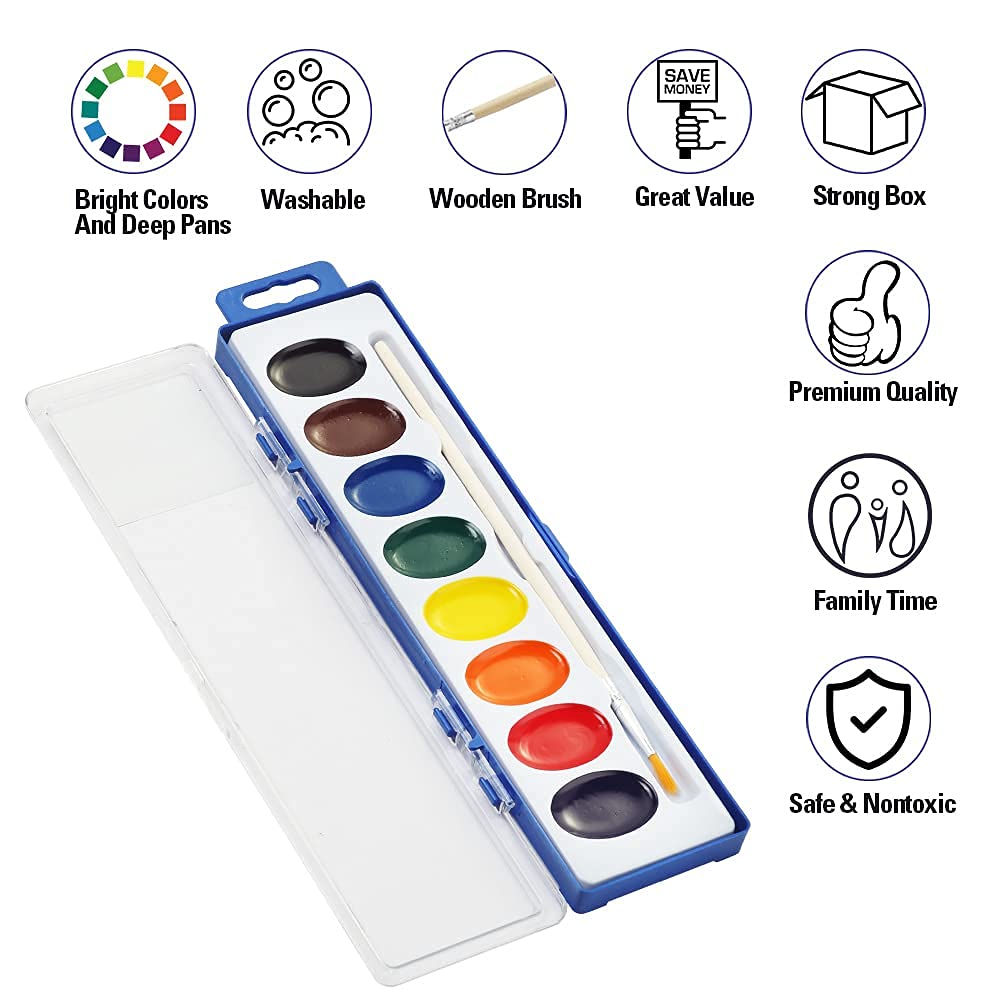 Ezzgol watercolor brush included for smooth washes and easier coloring.